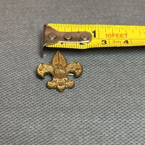 Antique 1911 Patent Boy Scout Lapel Pin BSA Scout Pin Tenderfoot Hat Pin - Picture 5 of 5